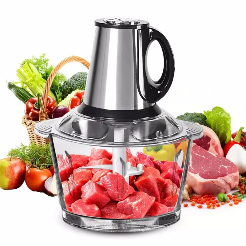 5L Electric Meat Grinder Food Grinder 6S Stainless Steel Multifunctional Vegetable Chopper Chopper Kitchen Utensils