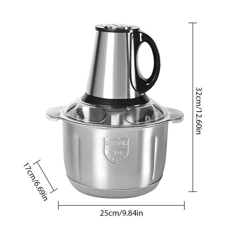 5L Electric Meat Grinder Food Grinder 6S Stainless Steel Multifunctional Vegetable Chopper Chopper Kitchen Utensils