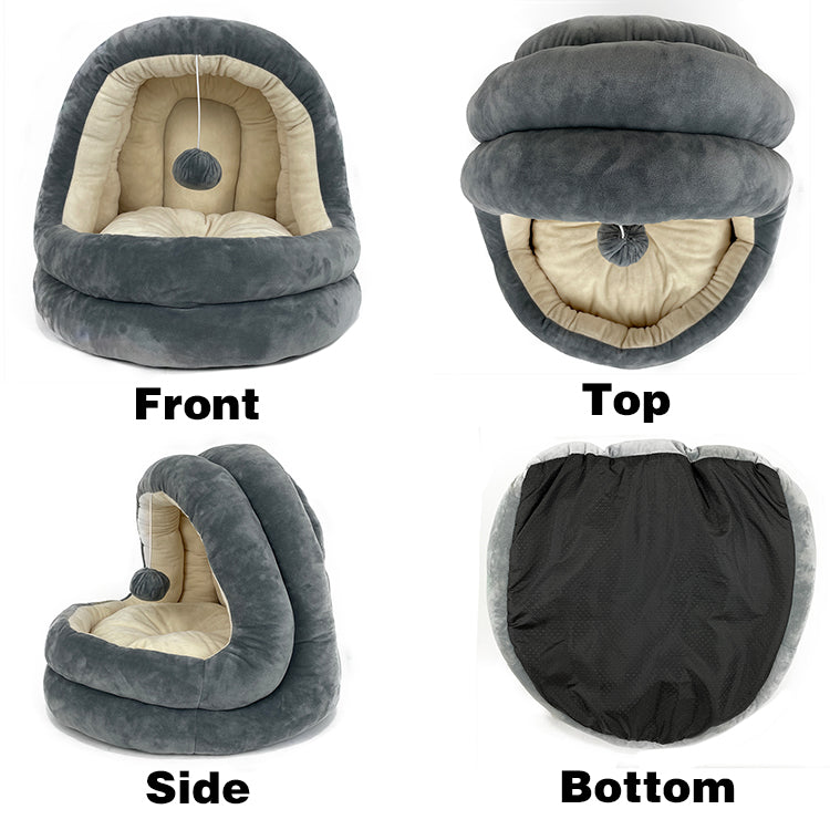 YangYangPet Hot Sale Super Macio Veludo Bola Pendurada Aquecimento Confortável Casa para Animais de Estimação Cama para Gatos