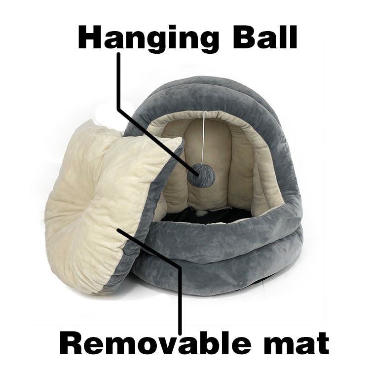 YangYangPet Hot Sale Super Macio Veludo Bola Pendurada Aquecimento Confortável Casa para Animais de Estimação Cama para Gatos
