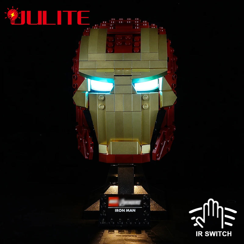 LED Light Kit for Iron Man Helmet – DIY Toy Accessory (Not Included Building Blocks)