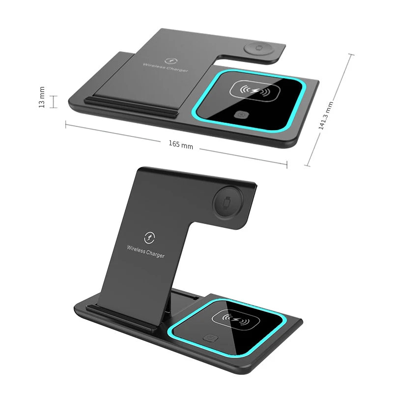 Best Selling Gadgets Electronic Chargers & Adapters Type C 3 in 1 Portable Wireless Charger for apple Watch iphone airpods