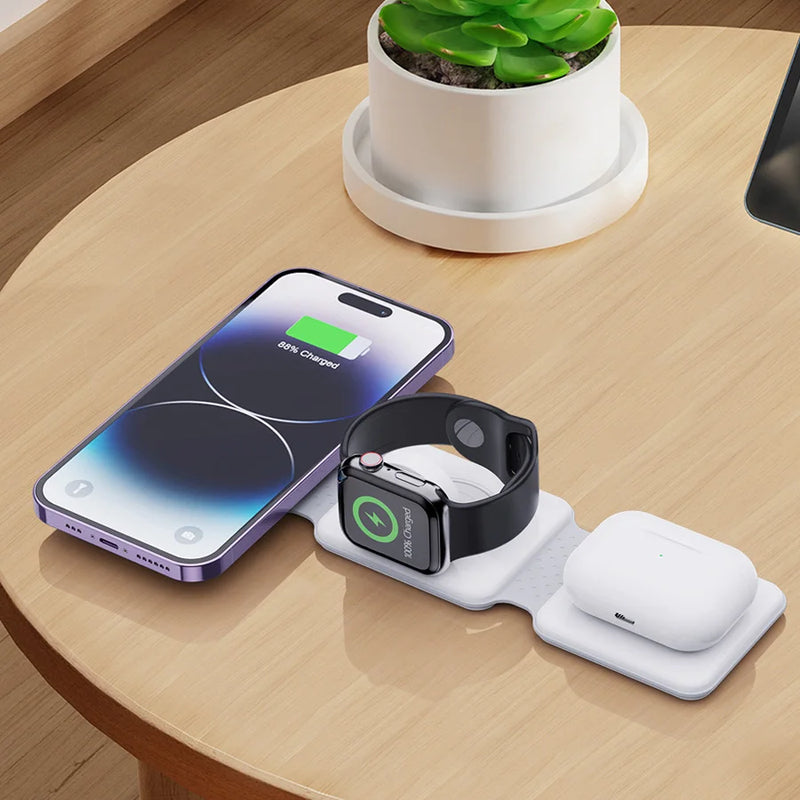 Best Selling Gadgets Electronic Chargers & Adapters Type C 3 in 1 Portable Wireless Charger for apple Watch iphone airpods