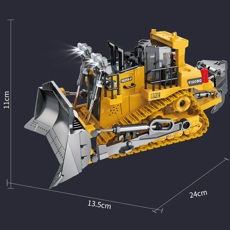 RC Construction Truck Toy – Remote Control Excavator & Bulldozer