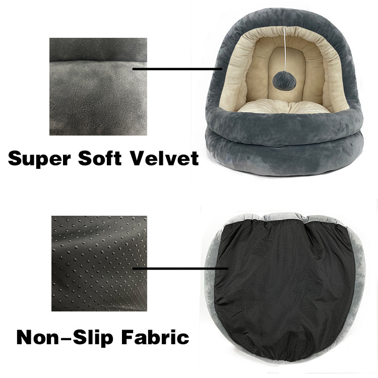 YangYangPet Hot Sale Super Macio Veludo Bola Pendurada Aquecimento Confortável Casa para Animais de Estimação Cama para Gatos