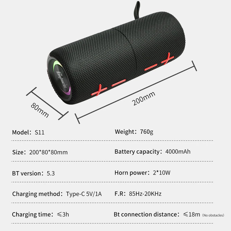 S11 Dropshipping Products 2025 Detachable boomboxes subwoofer  Magnet Speaker Stereo Bass 2 in 1 Portable  Electronic gadgets