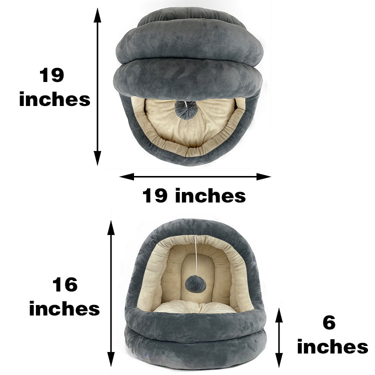 YangYangPet Hot Sale Super Macio Veludo Bola Pendurada Aquecimento Confortável Casa para Animais de Estimação Cama para Gatos