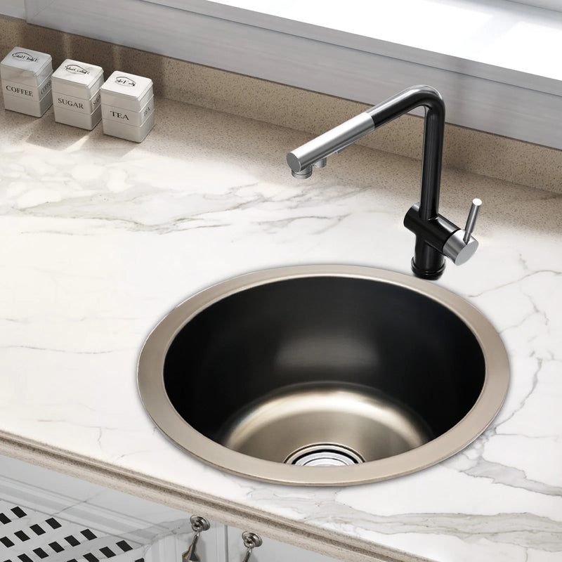 Grey Round Sink Kitchen Renovation Sink Round Single Sink Small Basin Round Basin for Bathroom