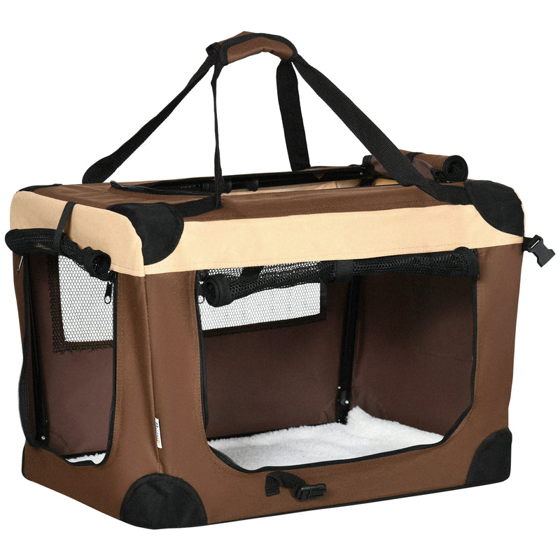 PawHut Foldable Pet Carrier Bag Soft Travel Dog Crate for Dogs