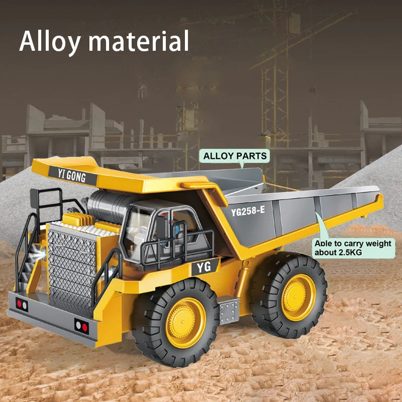 RC Construction Truck Toy – Remote Control Excavator & Bulldozer