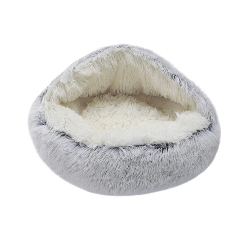 Tieker Plush Pet Bed Round Cat and Dog Soft Bed Pet Mattress Sleeping Hole Universal Suitable for All Seasons Small Cats and Dog