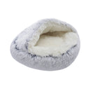 Tieker Plush Pet Bed – Round Soft Bed for Cats & Small Dogs
