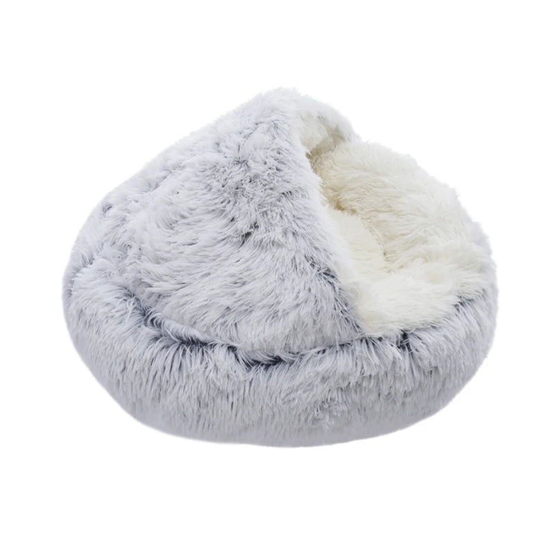 Tieker Plush Pet Bed Round Cat and Dog Soft Bed Pet Mattress Sleeping Hole Universal Suitable for All Seasons Small Cats and Dog
