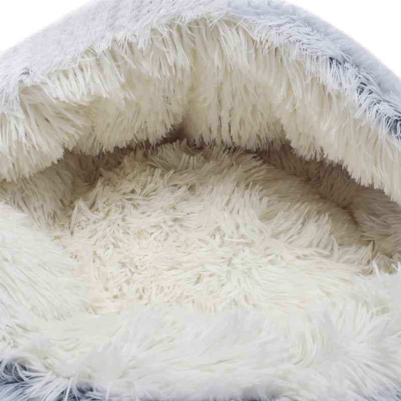 Tieker Plush Pet Bed Round Cat and Dog Soft Bed Pet Mattress Sleeping Hole Universal Suitable for All Seasons Small Cats and Dog