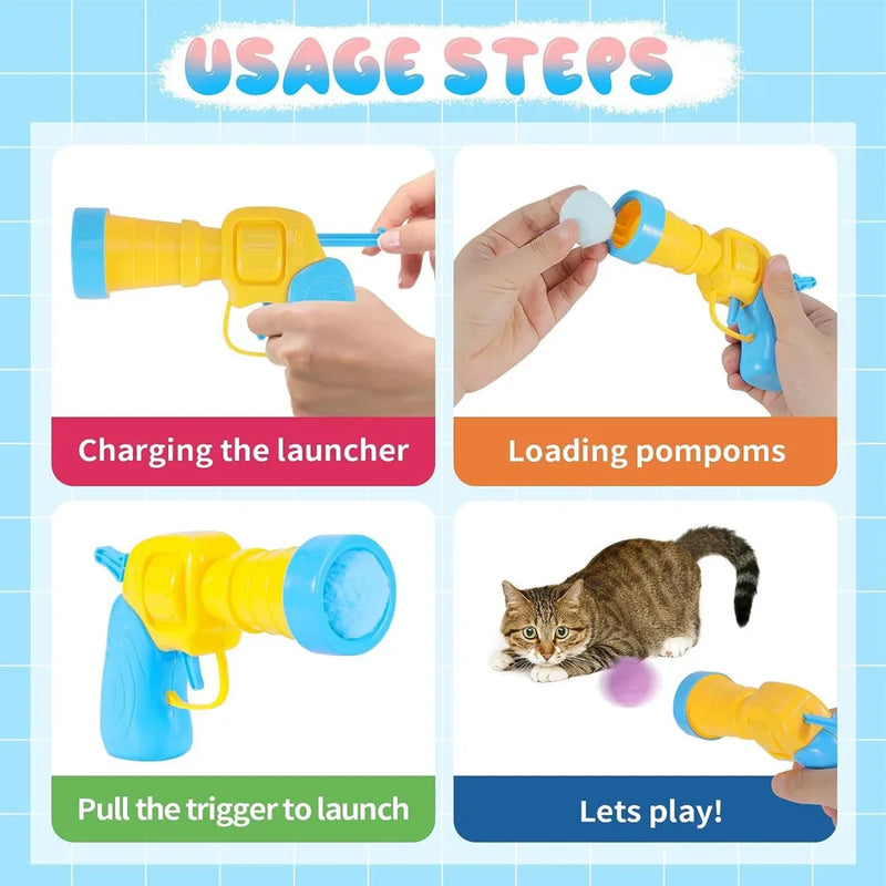 Interactive Cat Toy – Soft Ball Launcher to Keep Cats Entertained