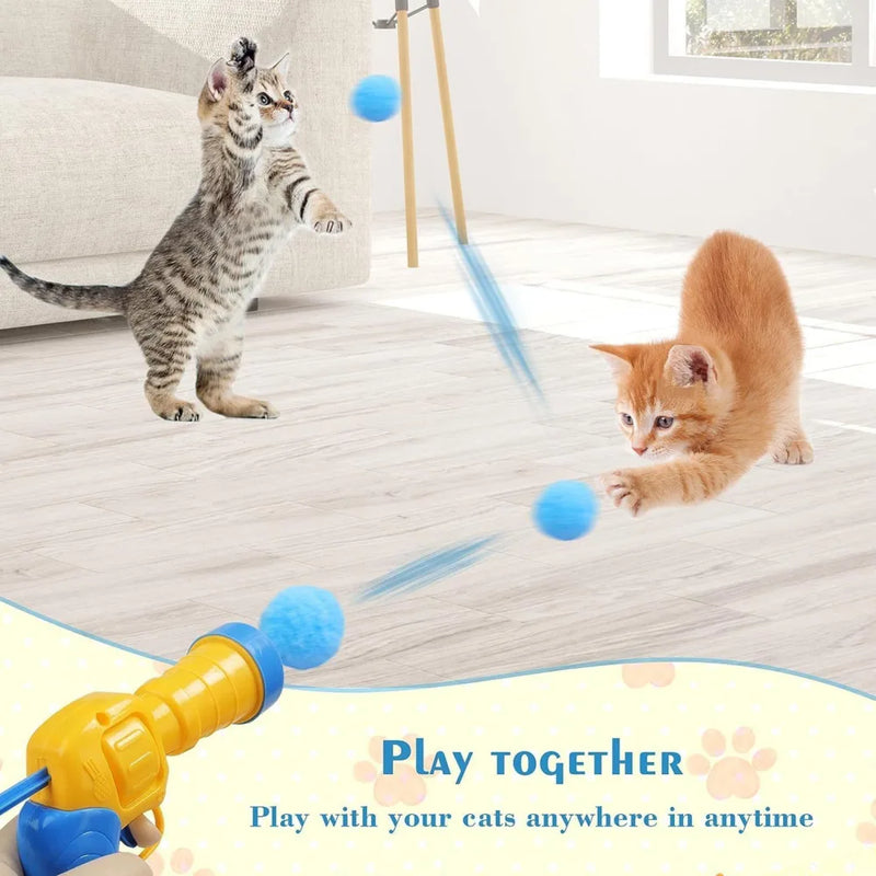 Interactive Cat Toy – Soft Ball Launcher to Keep Cats Entertained