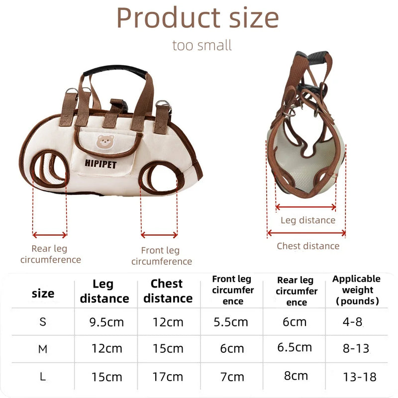 Dog Outing Backpack with Both Shoulders and Pets Carry Backpack Portable Breathable Crossbody Strap Pet Supplies