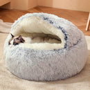 Tieker Plush Pet Bed – Round Soft Bed for Cats & Small Dogs