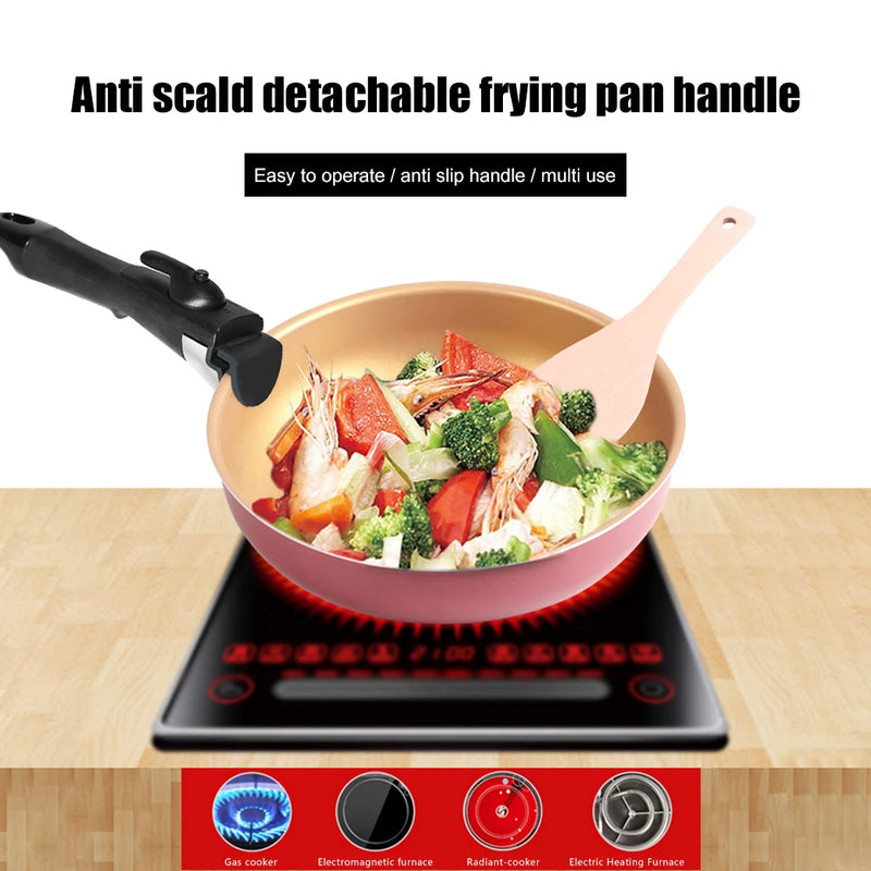 Tableware Detachable Replacement Clip Hand Grip Kitchen Frying Pan Cookware Accessory Removable Anti-Scalding Pan Pot Handle
