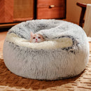 Tieker Plush Pet Bed – Round Soft Bed for Cats & Small Dogs