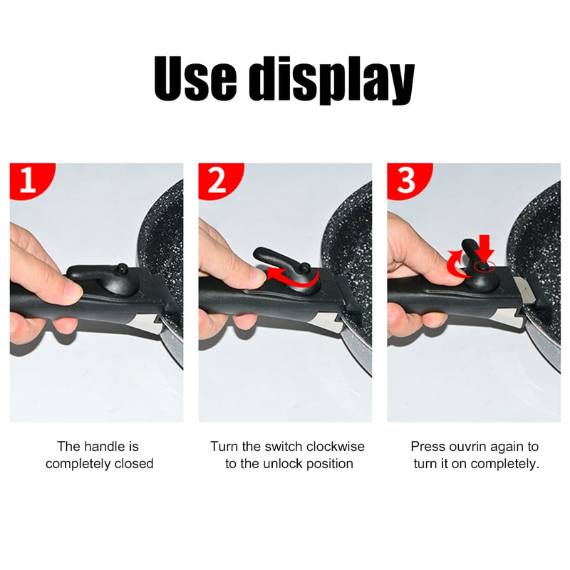Tableware Detachable Replacement Clip Hand Grip Kitchen Frying Pan Cookware Accessory Removable Anti-Scalding Pan Pot Handle
